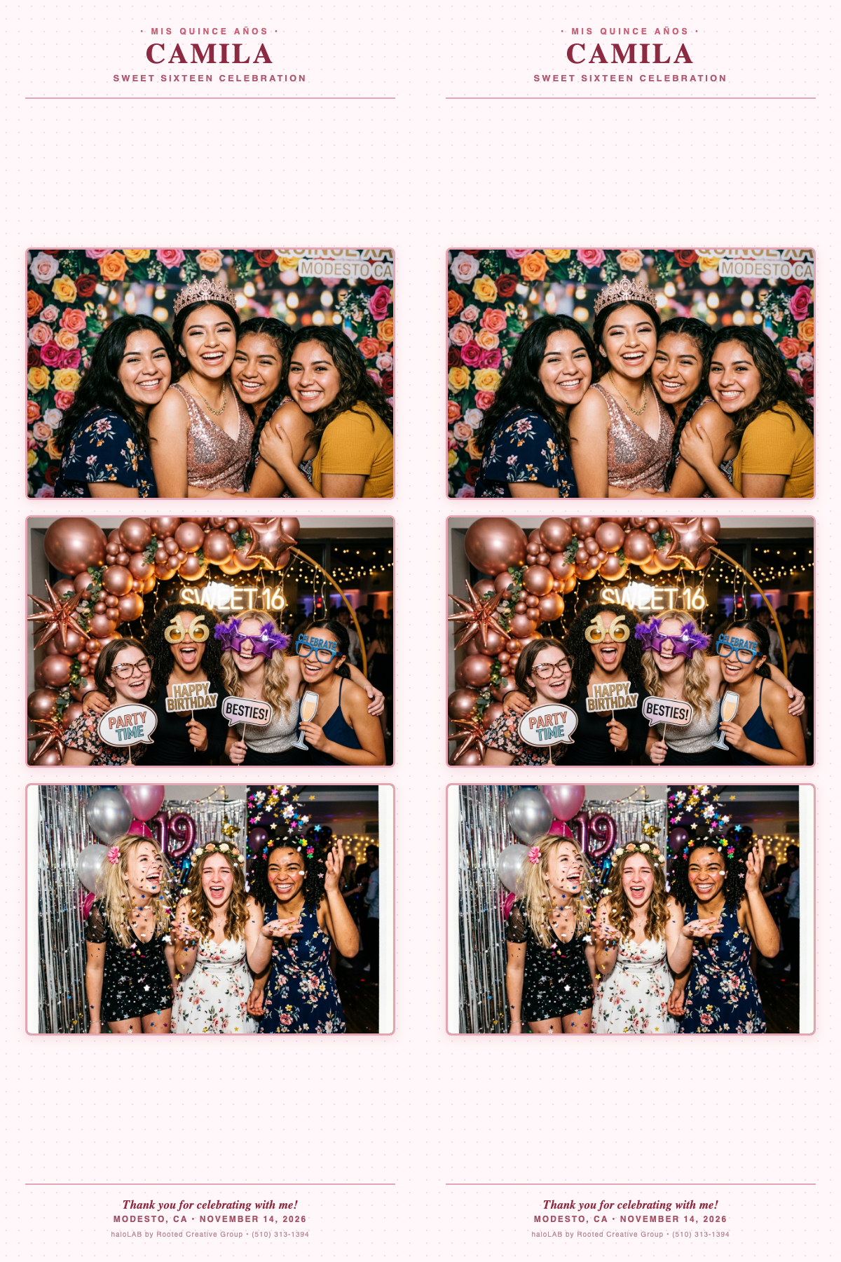 Milestone Photo Strip Sample