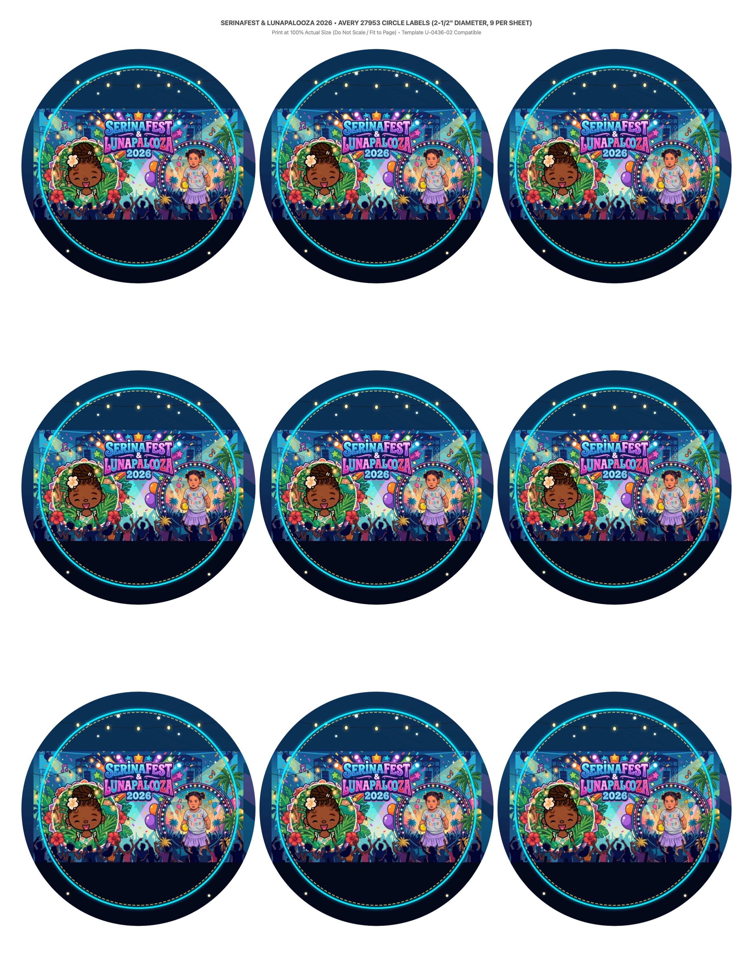 Avery 27953 Custom Circle Sticker Sheet