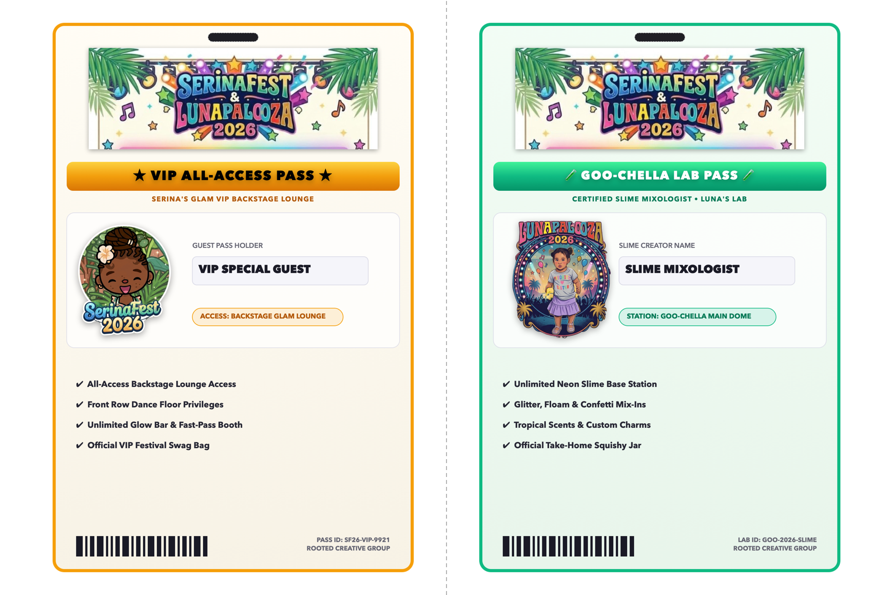 VIP Pass Print Sheet 4x6