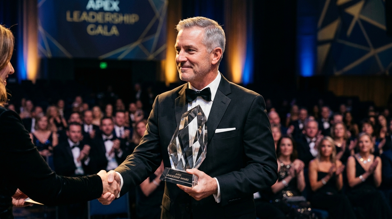 The APEX Gala 2026 Leadership Award Honoree on Stage