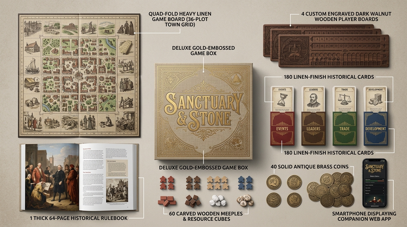 Complete Components Breakdown Flatlay for Sanctuary & Stone Sovereign Ground