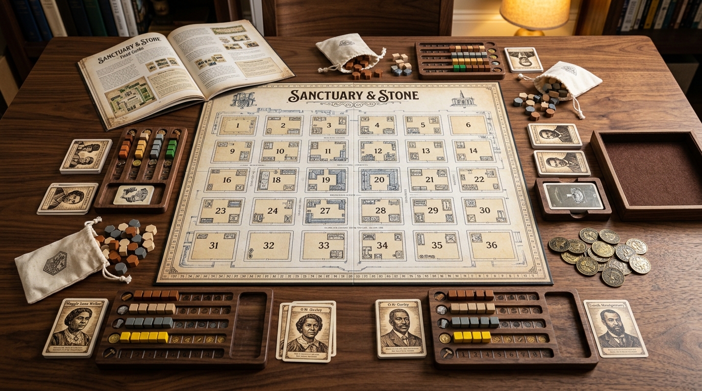 Sanctuary & Stone Sovereign Ground 4-Player Tabletop Game Board Spread