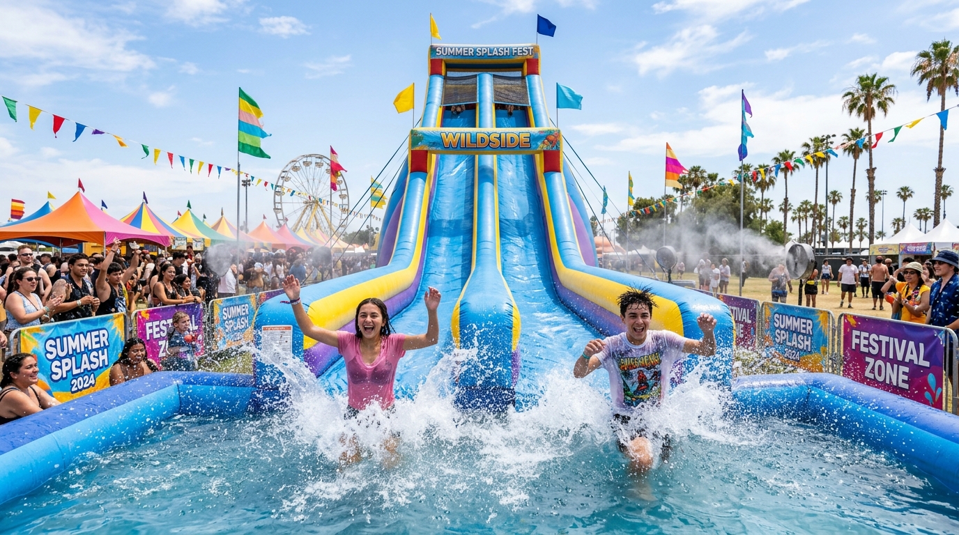 40-Foot Desert Oasis Dual-Lane Water Slide